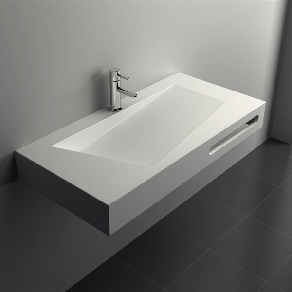 Seamless Basin Jz10 Series Undermount Bathroom Sink Solid Surface Wall Mount Seamless Basin Jz10 Series